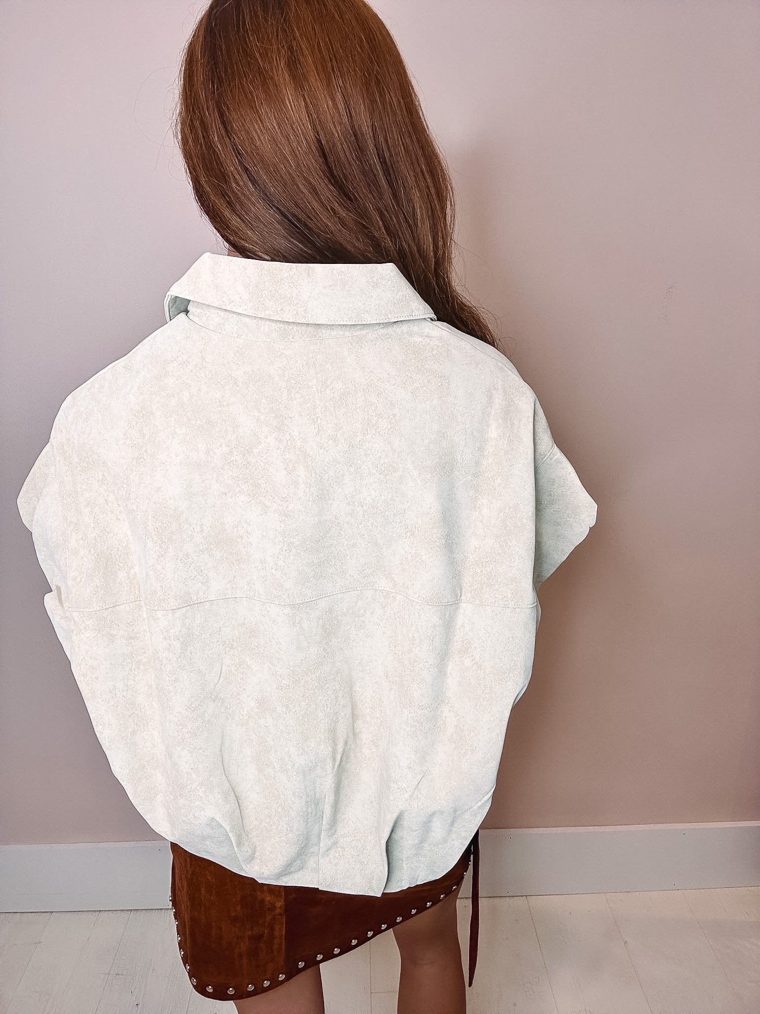 Claudette Faux Leather Zip Up Jacket