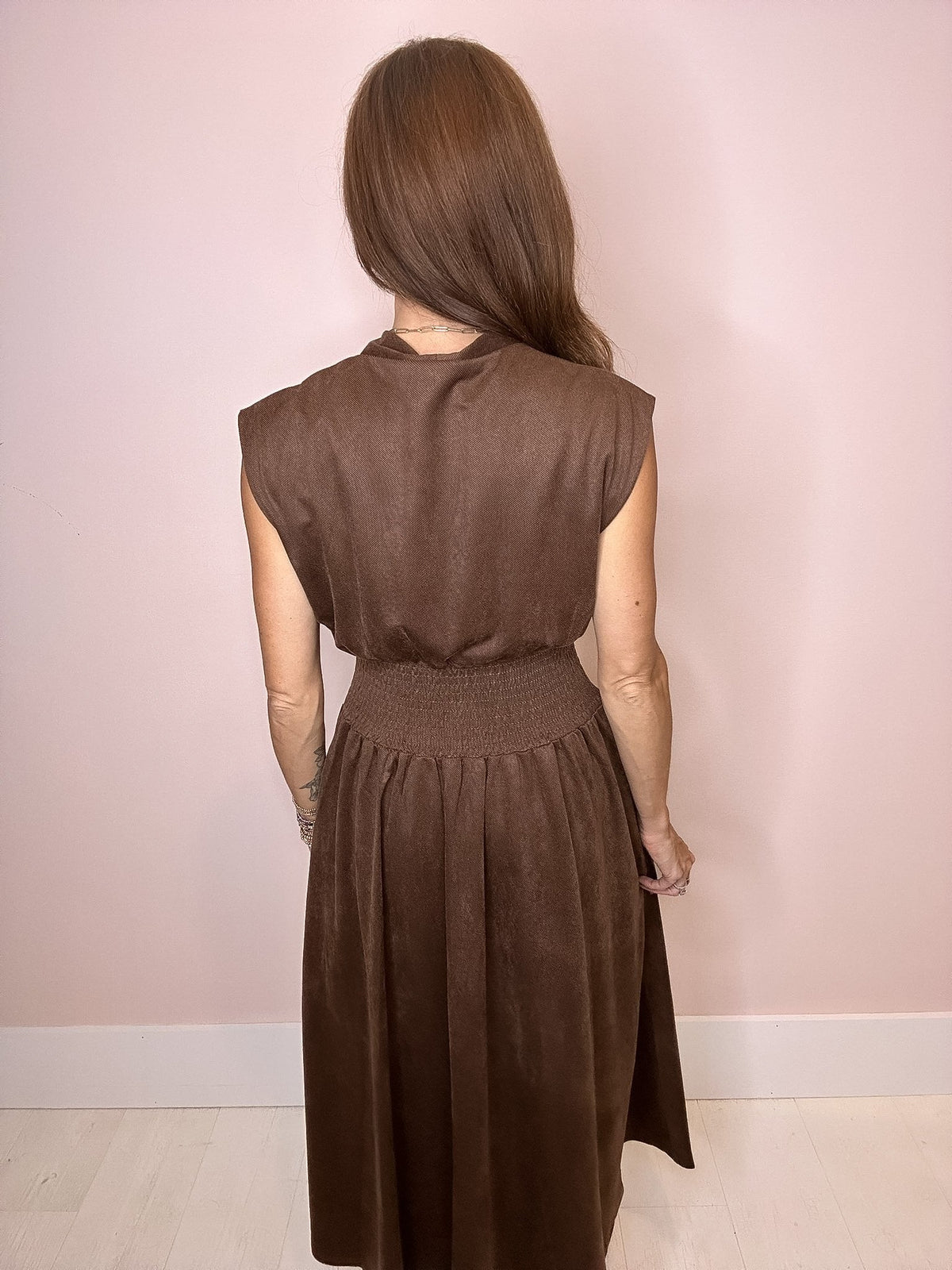 Delilah Smocked Waist Midi Dress
