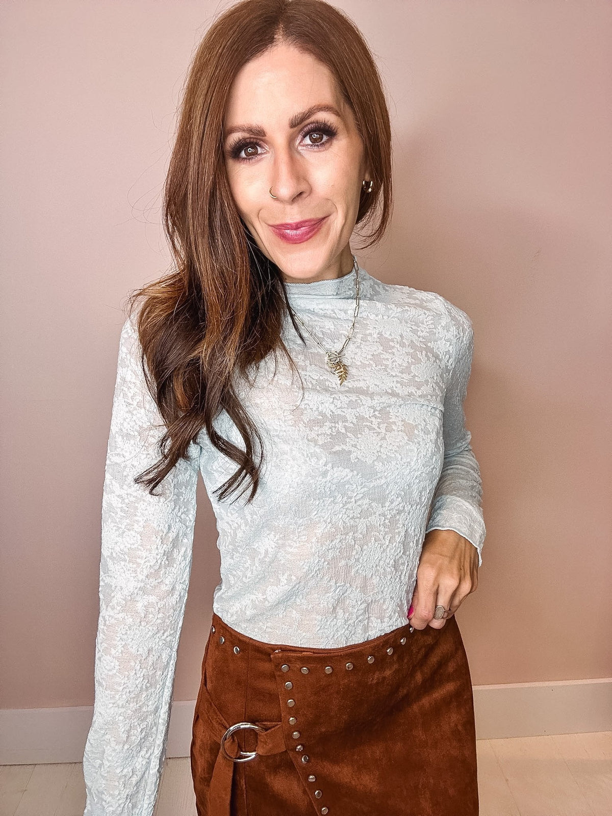 Giselle Textured Sheer Layering Top