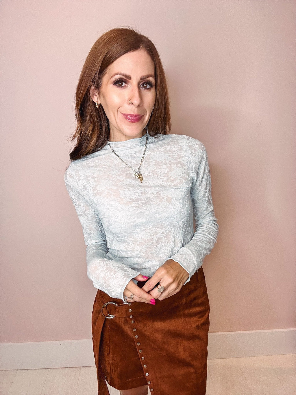 Giselle Textured Sheer Layering Top