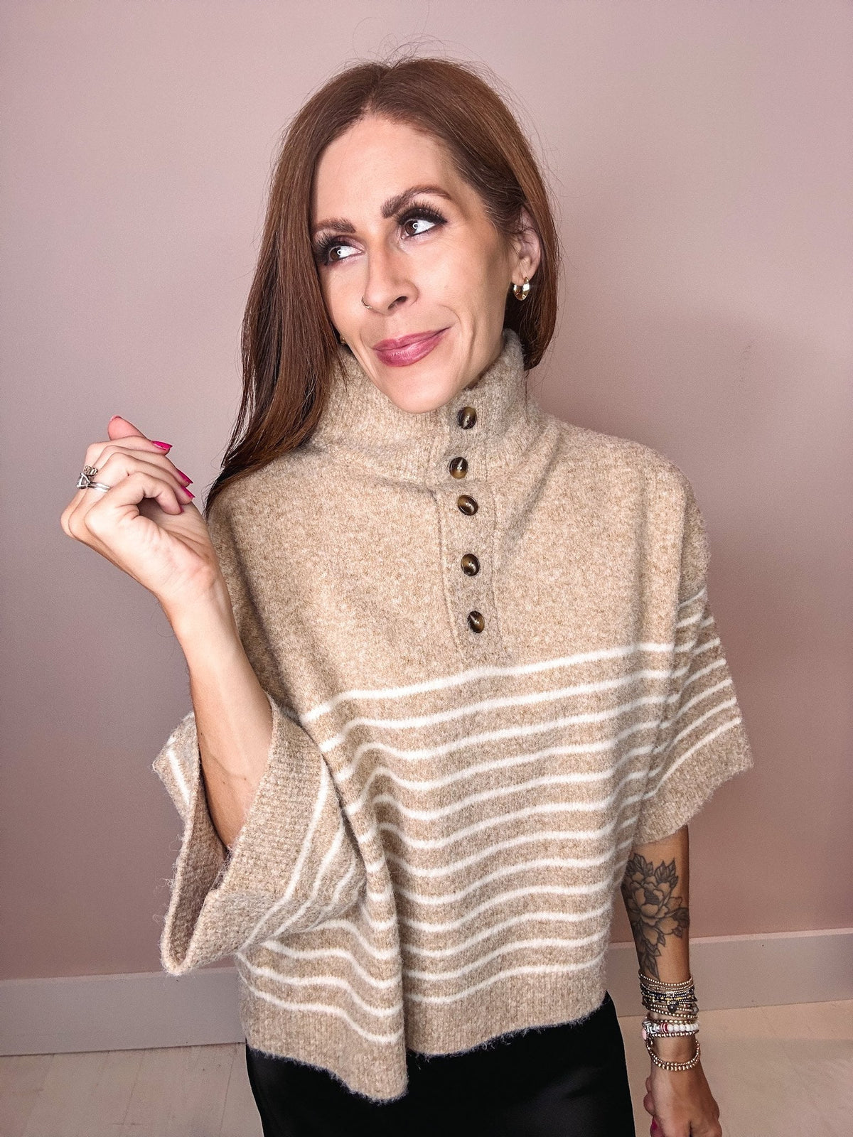 Soft Stripes Fuzzy Sweater