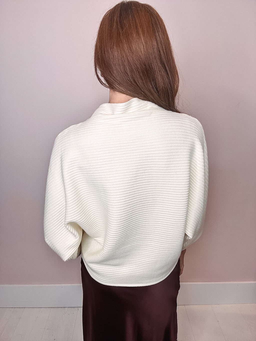 Vanilla Skies Ribbed Mock Neck Sweater